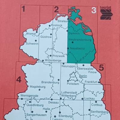 Reise- und Verkehrskarte Neubrandenburg  -  1987  -