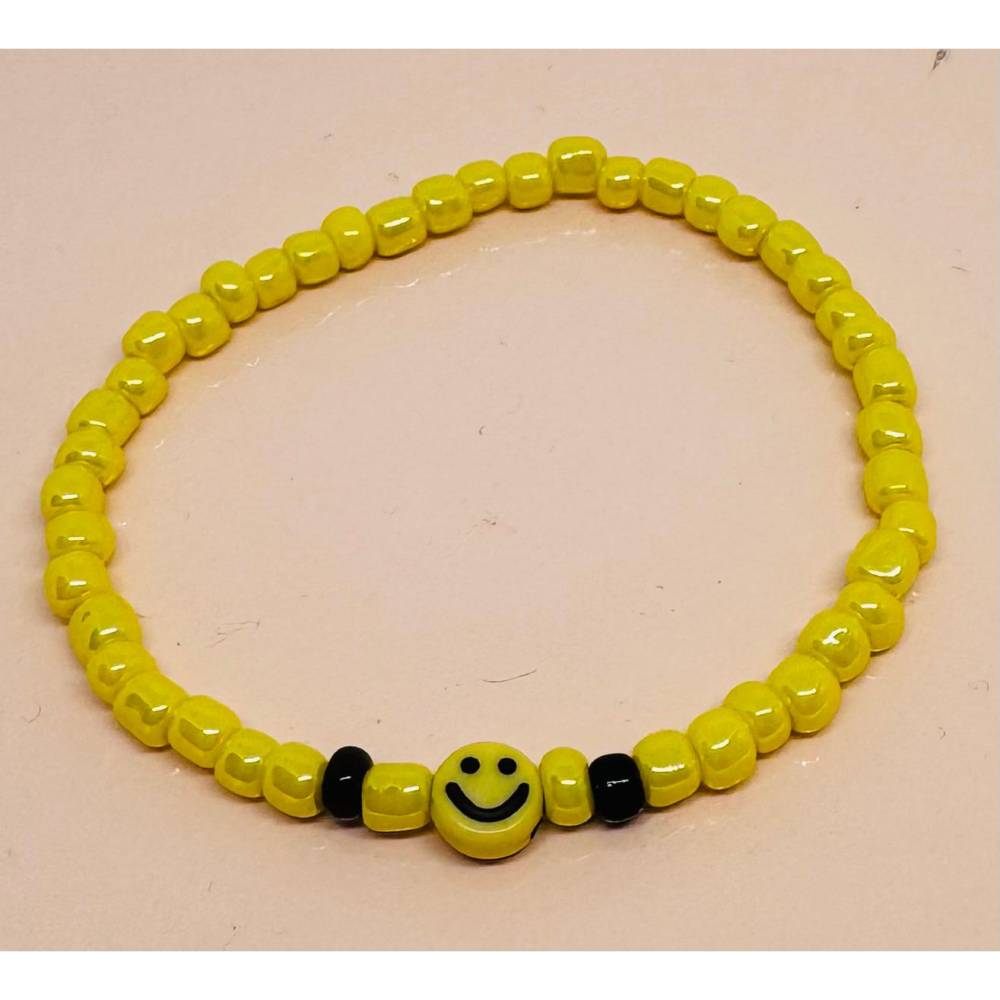 Smiley Perlenarmband – Handgefertigtes Kawaii Armband – Buntes Emoji Armband – Sommer Schmuck – Festival Accessoire Bild 6