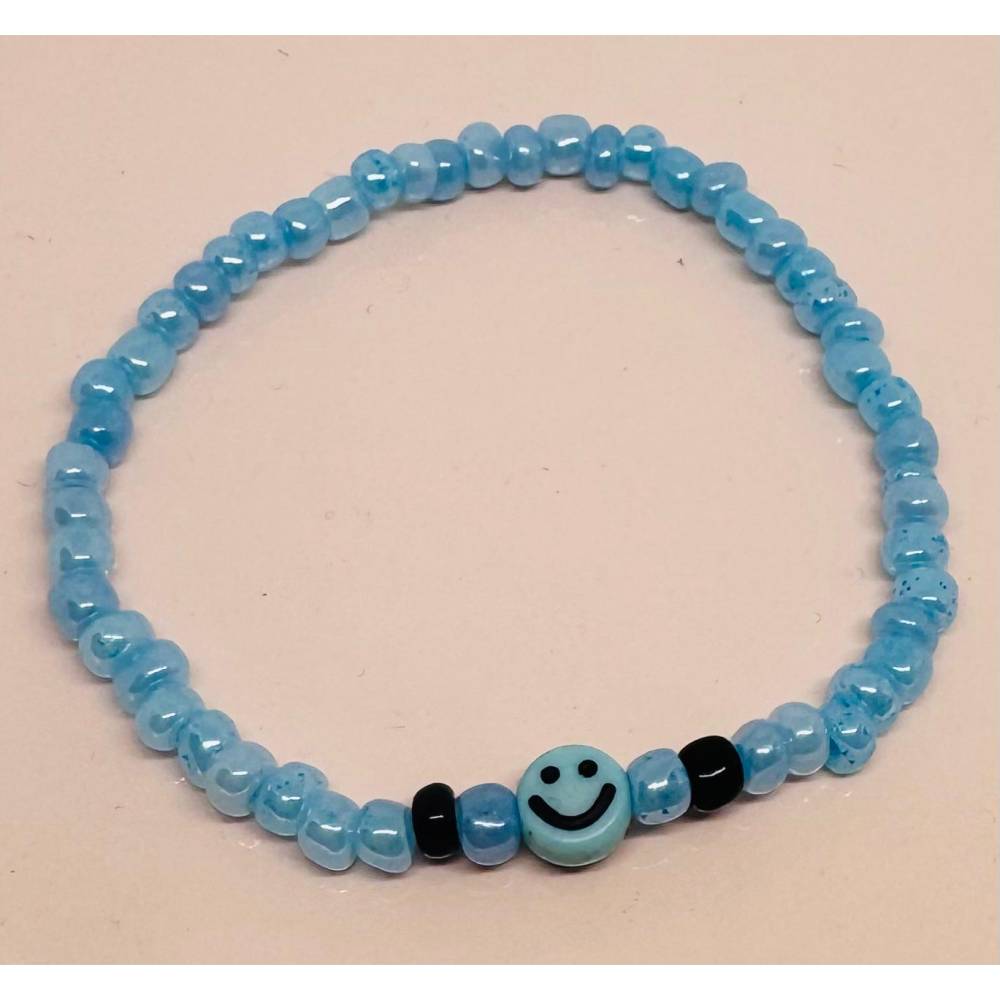 Smiley Perlenarmband – Handgefertigtes Kawaii Armband – Buntes Emoji Armband – Sommer Schmuck – Festival Accessoire Bild 8