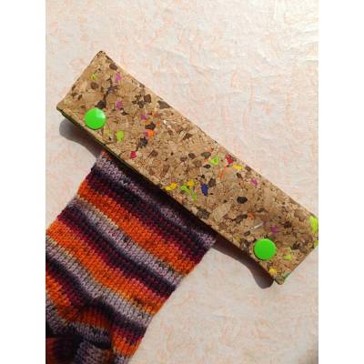 Nadelgarage aus KORK, Nadelsafe, Nadelspiel Garage, obNadelspiel Safe, Nadeltasche für 15 cm lange Sockendeln,