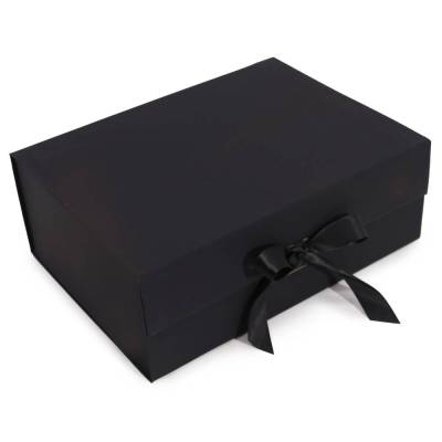 Premium Magnetische Geschenkbox Schwarz Blumenbox Flowerbox Rosenbox Eleganz