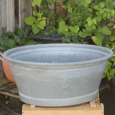 dichte Vintage Zinkwanne 65 Liter