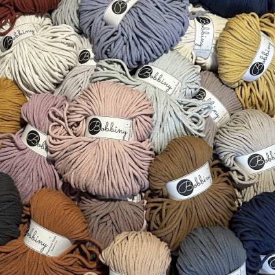 Bobbiny 5 mm Premium Baumwollkordel | Flechtkordel | 100 m Garn | häkeln | Handarbeit