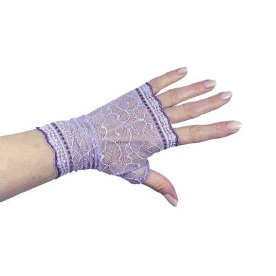 fingerlose Damen Handschuhe "summer lilac" aus Spitze | vintage piece in flieder