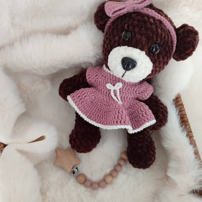 Handgehäkelter Bär/ Kuscheltier/Kuschelbär