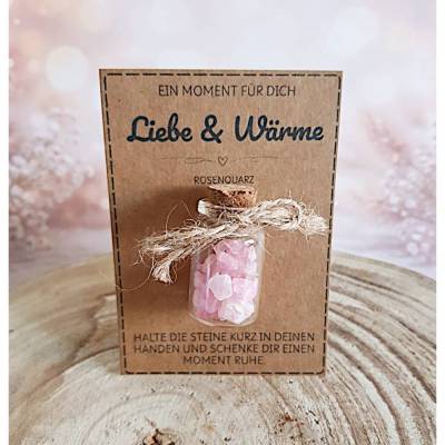Karte personalisierbar, Glücksbringer Geschenk Liebe & Wärme, kleine Aufmerksamkeit, Harmonie, Trost, Mutmacher Geschenk