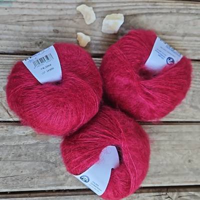 Kremke Silky Kid - Mohair-Seide - bordeaux rot