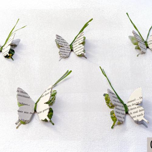 5er-Set 3D-Schmetterlinge, handgemachte Schmetterlinge aus Papier, Schmetterlinge Deko