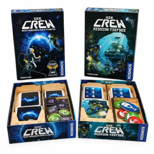 Insert für The Crew – 9. Planet / Tiefsee | Organizer für Karten & Marker | Brettspiel‑Inlay