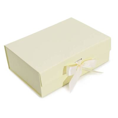 Premium Magnetische Geschenkbox Creme Ecru Blumenbox Flowerbox Rosenbox Eleganz