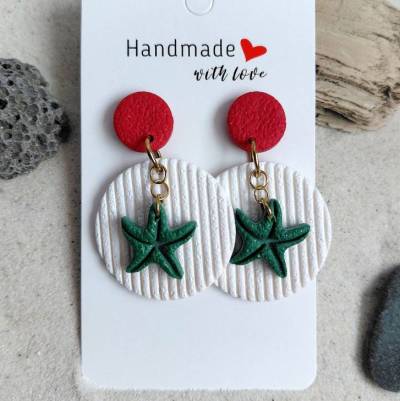 Seestern Ohrringe – Maritime Sommer-Accessoires aus Edelstahl & PolymerClay