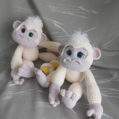 Handgemachter Affe, Weiches Plüschtier, Niedliches Affe Spielzeug, Einzigartiges Geschenk, Kuschelaffe