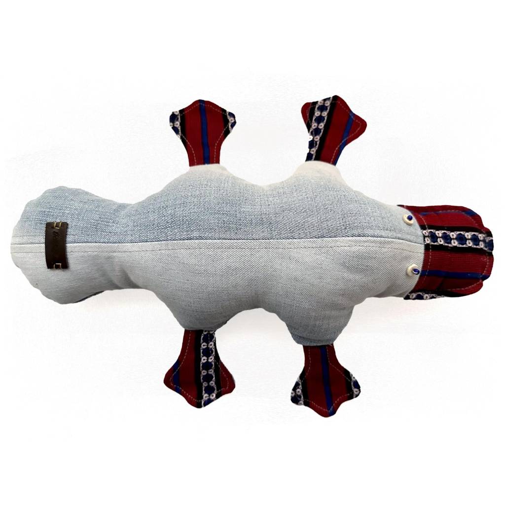 Umweltfreundliches Schnabeltier Kuscheltier aus Recycling-Material, handgemacht, OEKO-TEX Bild 3