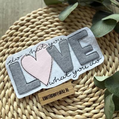 Patch Aufnäher Applikation Love