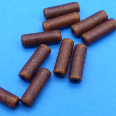 Keramikperlen, Tubes, Zylinder, dunkelbraun, Perlen, Zylinder, Röhrchen, Schmuckherstellung, Keramik,