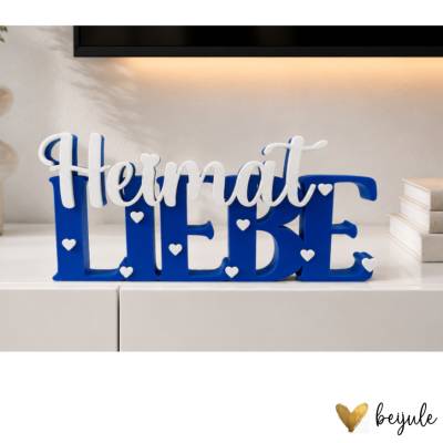 Schriftzug Heimatliebe- 3D Druck - Farben individualisierbar