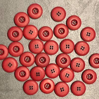 4-Loch Knöpfe Durchmesser 18 mm rot Packung mit ca 25g (ca.30 Stück)