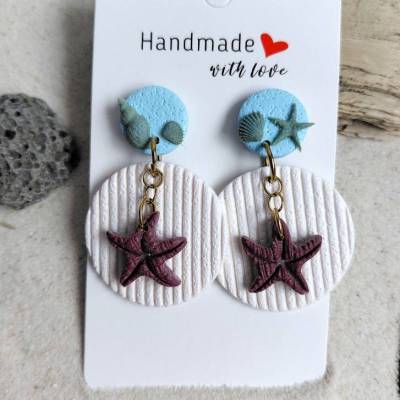 Seestern Ohrringe – Maritime Sommer-Accessoires aus Edelstahl & PolymerClay