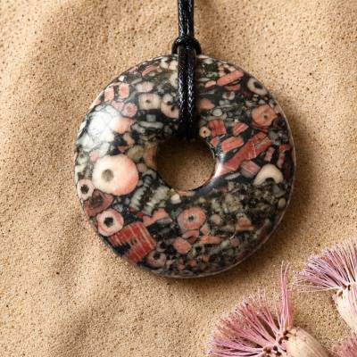 Seelilie Trochit Donut – Fossil Pischeibe, 40 mm, Rarität
