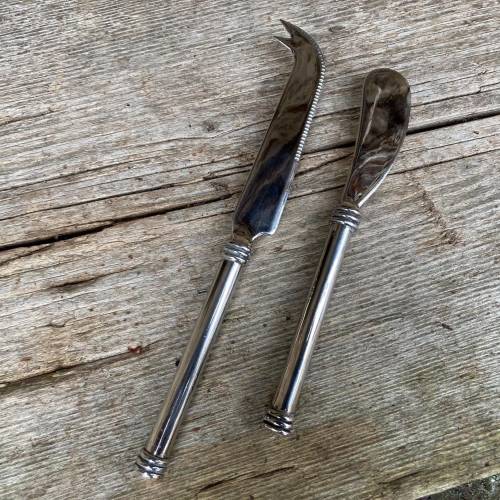 Vintage Käsemesser + Buttermesser versilbert 2 tlg. Set