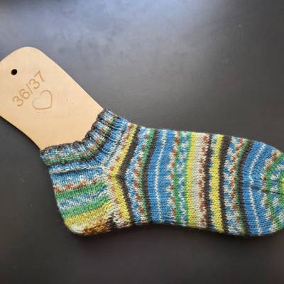Sneaker - Socken Gr. 36 / 37 handgestrickt