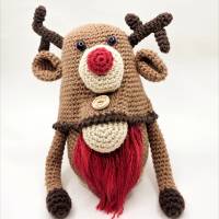 Gehäkelter Zwerg Zafar (14 cm), hochwertiges Amigurumi aus Baumwolle, handgemachte Geschenkidee und Dekoration