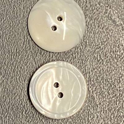 2-Loch Knöpfe Durchmesser ca. 21 mm perlmutteffekt mit Ring Packung mit 10 Stück