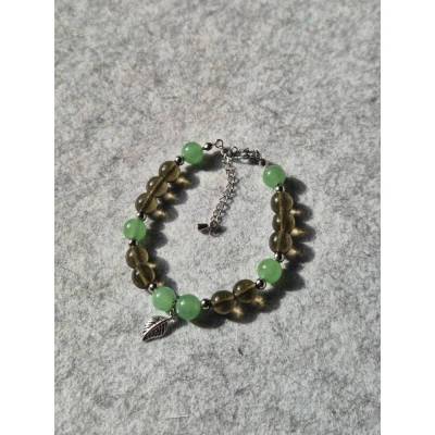 Waldliebe | Handgefertigtes Edelsteinarmband mit Aventurin | Verstellbar | Geschenkidee