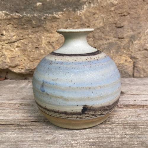 kleine Studiokeramik Vase Kugelvase Handgetöpfert 60er 70er Jahre