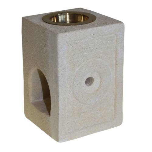 Sandstein Aroma Diffusor Maurisches Quadrat Ölbrenner für Wax Blätter Ölen