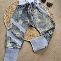 Leinen Pumphose für Kinder Gr.98/104 – Leicht, Atmungsaktiv & Handmade Unikat Unisex Pants