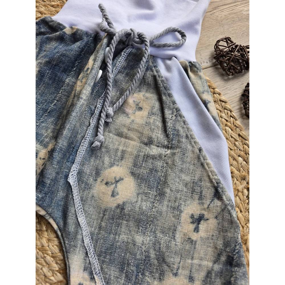 Leinen Pumphose für Kinder Gr.98/104 – Leicht, Atmungsaktiv & Handmade Unikat Unisex Pants Bild 4