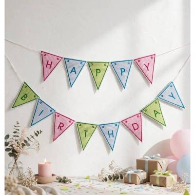 Stickdatei Wimpel mit Buchstaben In the Hoop Set 26122 – Maschinenstickerei von Design-by-Jasmina Wimpelkette