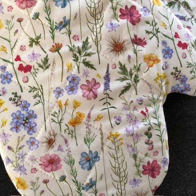 Ofenhandschuhe Blumen mit wärmeisoliertem Vlies Bild 7