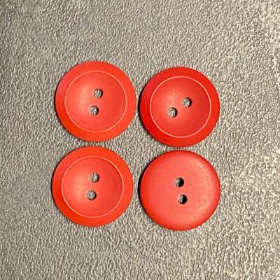 2-Loch Knöpfe Durchmesser 20mm matt rot Packung mit 10 Stück