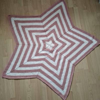 Star Blanket virale Sterndecke rosa weiß