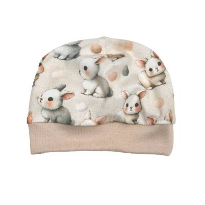 Beanie Bündchenmütze "Kleine Hasen" - ab Frühchengröße