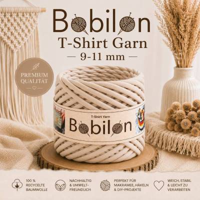 Bobilon T-Shirt-Garn Maxi 9-11 mm 100 m ca. 450-500 g knotenfrei Textilgarn