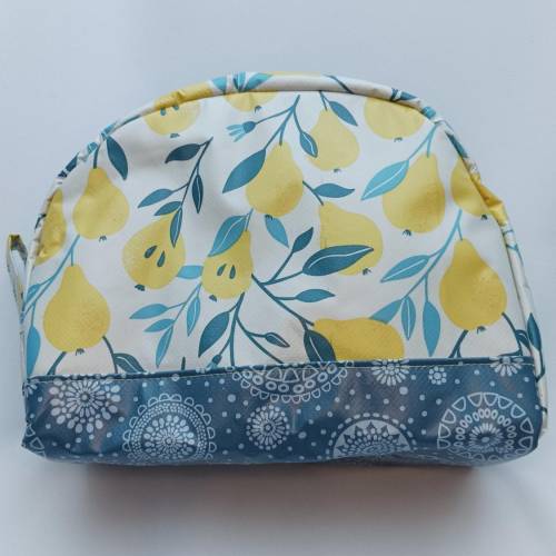 Große Kulturtasche, Waschtasche, Wachstuch