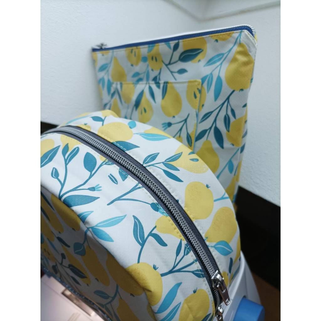 Große Kulturtasche, Waschtasche, Wachstuch Bild 2