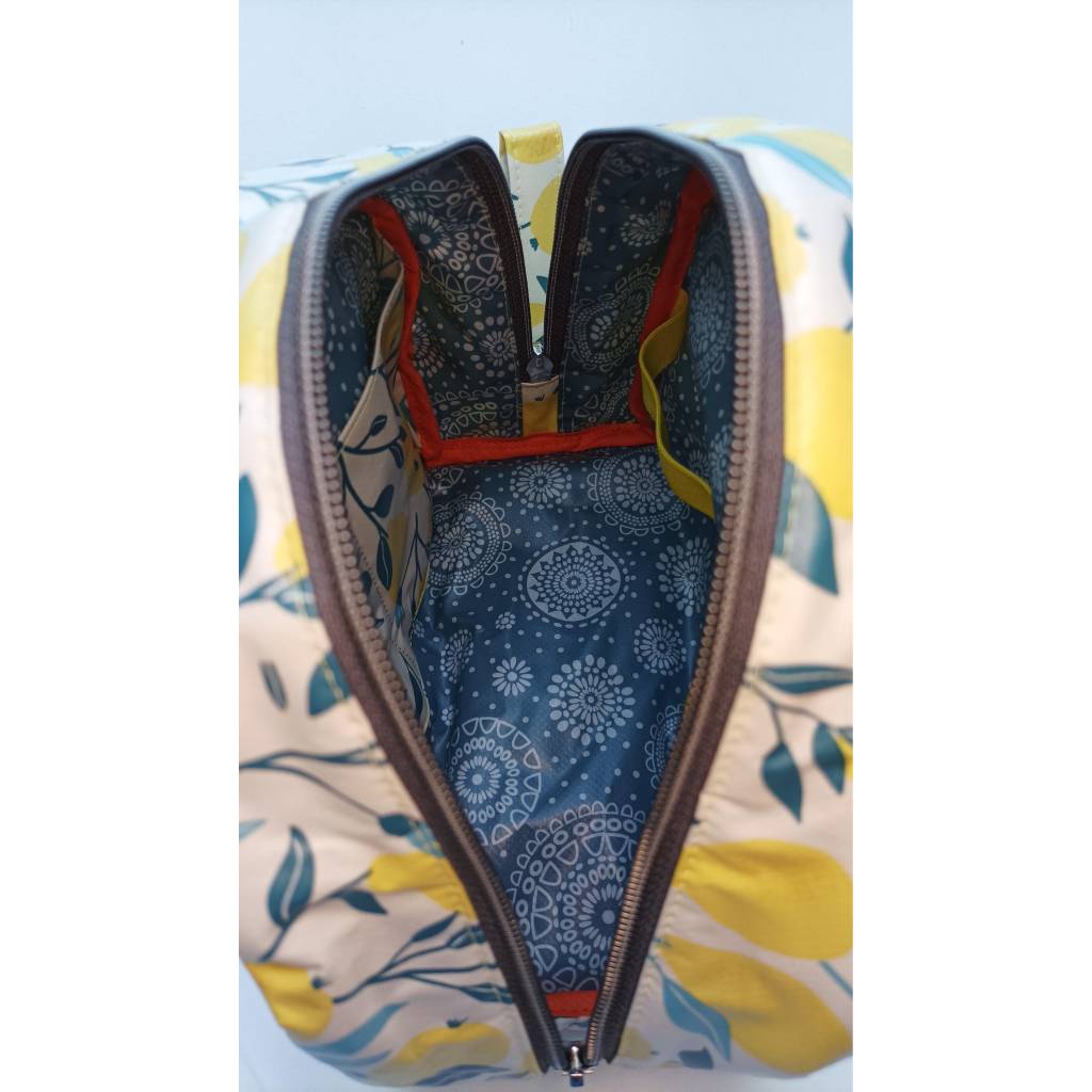Große Kulturtasche, Waschtasche, Wachstuch Bild 8