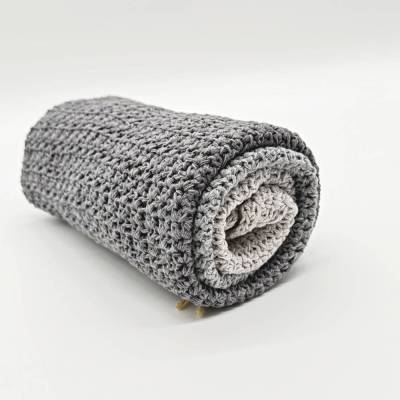 Babydecke Baumwolle | Handgemachte Kuscheldecke Baby & Kleinkind | Weiche Decke mit Farbverlauf | Geschenk zur Geburt