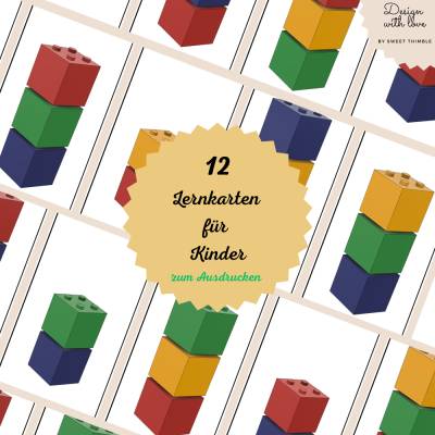 PDF Vorlagenkarten Stapeltürme – Montessori Legespiel für Kleinkinder (Digitaler Download)