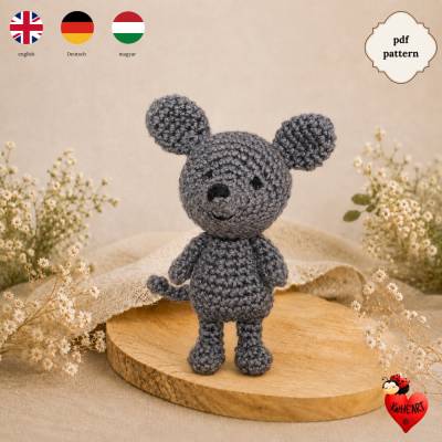 Amigurumi Maus Häkelanleitung PDF – Anfängerfreundlich, DIY Kuscheltier, Sofort-Download