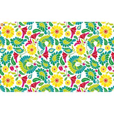 Frühstücksbrettchen Blumentraum, mit sommerlichen Blumen- und Blattranken