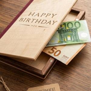 Geldgeschenk • Geldbox  Kollegen, Gutscheine, Tickets, Hochzeit, Geburtstag, Rente, Taufe