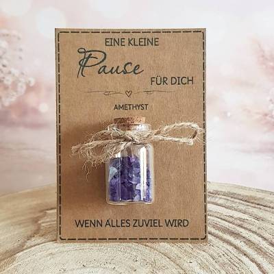 Geschenk gegen Stress personalisierbar, kleine Aufmerksamkeit Aufmunterung Entspannung Ruhe Pause für dich, 