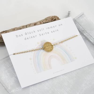 Personalisiertes Armband Edelstahl - X Initialien Buchstaben Namensarmband mit Symbol