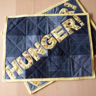 Hunger! -  Platzsets Tischsets Tischmatte Platzmatte Platzdeckchen Platzset Tischgedeck Deckchen