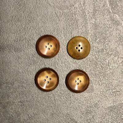 4-Loch Knöpfe Durchmesser ca. 21 mm braun marmoriert Packung mit ca 20g (ca.19 Stück)